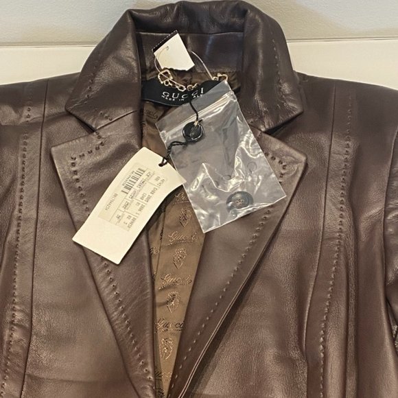 Gucci Jackets & Blazers - GUCCI LEATHER BLAZER